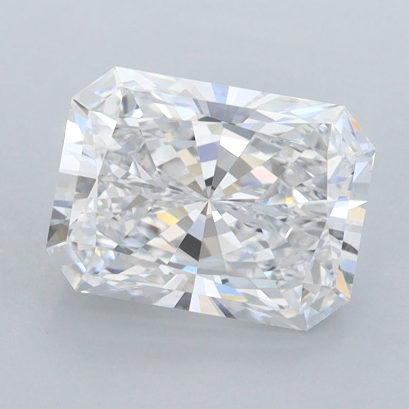 1.87 Carat Radiant Shaped, Ideal Cut, D Color, FL Clarity, IGI Certified Lab Grown Diamond