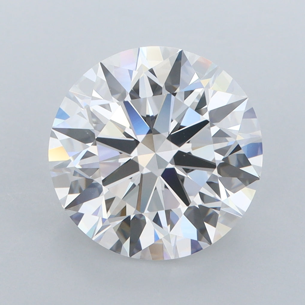 3.75 Carat Round Shaped, Ideal Cut, D Color, FL Clarity, IGI Certified Lab Grown Diamond