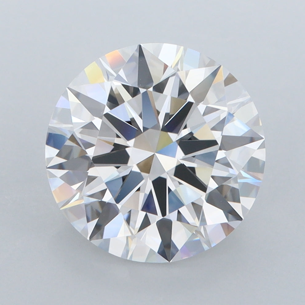 3.71 Carat Round Shaped, Ideal Cut, D Color, FL Clarity, IGI Certified Lab Grown Diamond