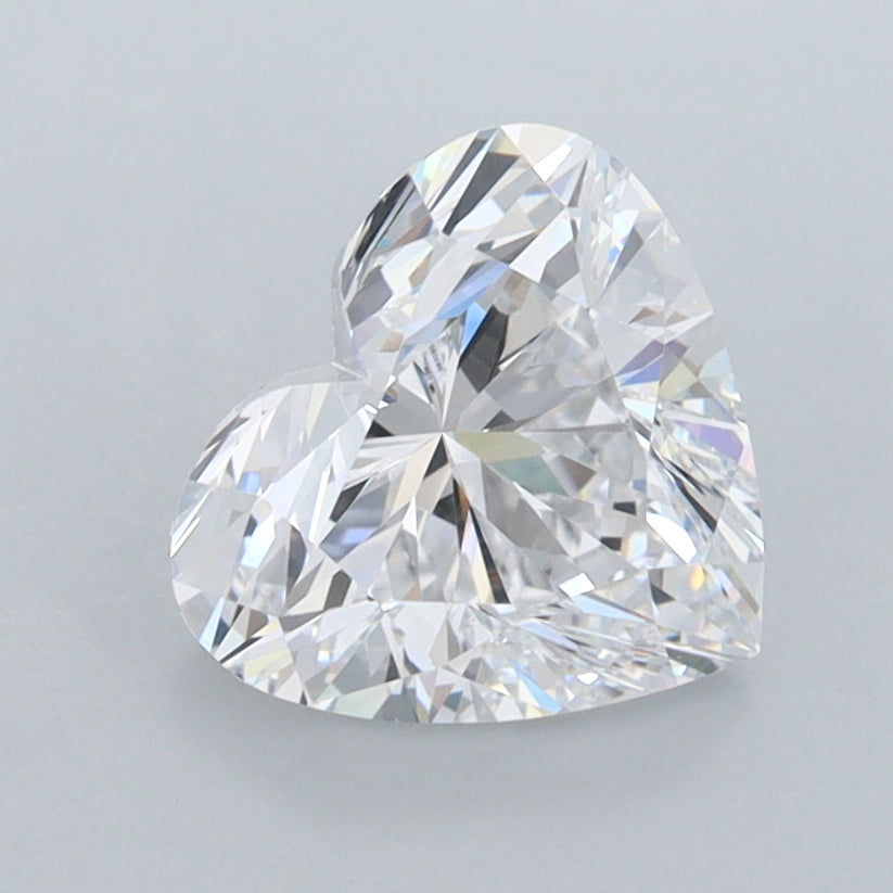 1.71 Carat Heart Shaped, Ideal Cut, D Color, FL Clarity, IGI Certified Lab Grown Diamond