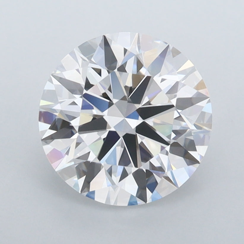 2.09 Carat Round Shaped, D Color, VS2 Clarity, GCAL Certified Lab Grown Diamond