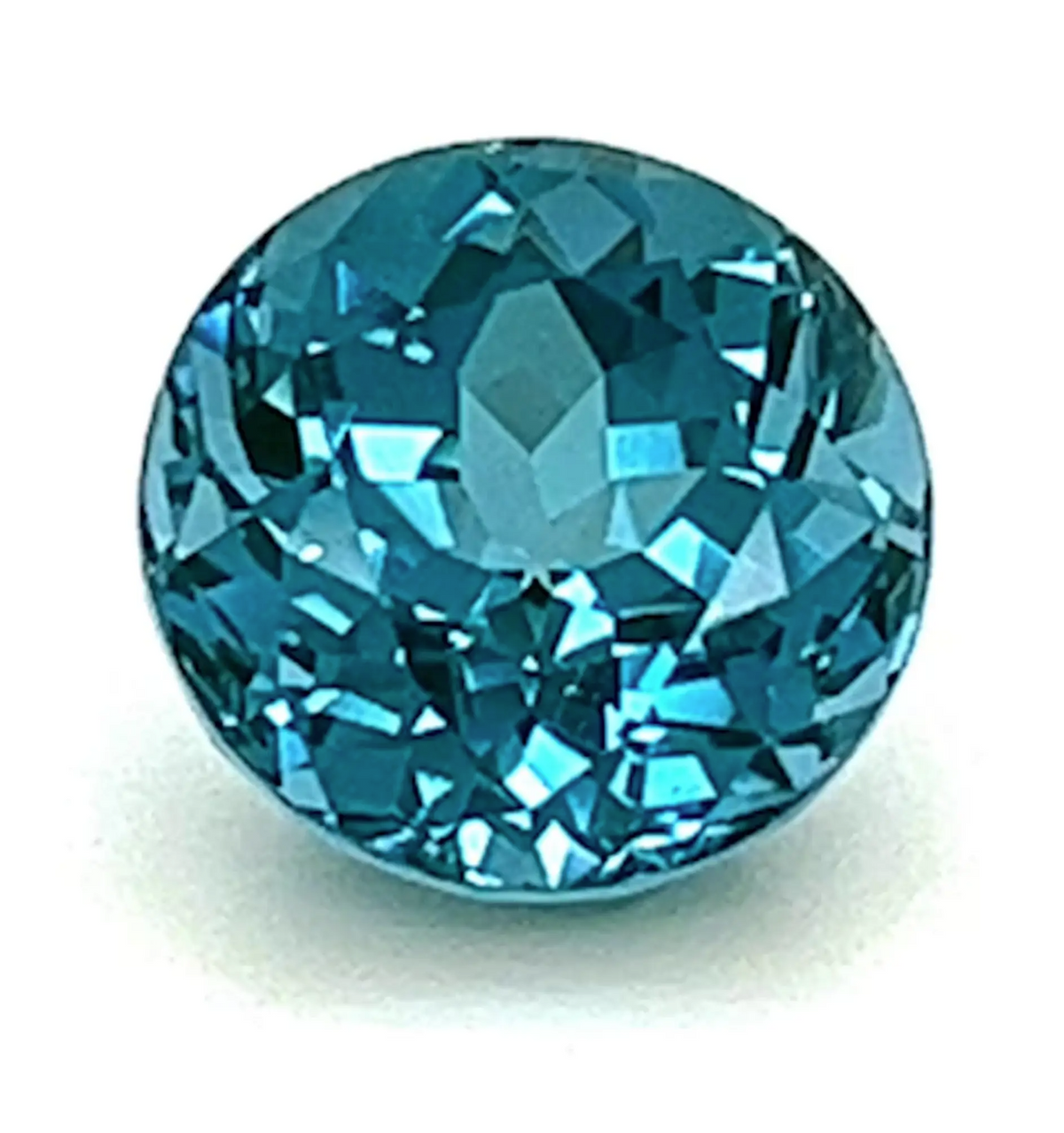 1.63 Carat Round Cut Lab-Created Paraiba Teal Spinel