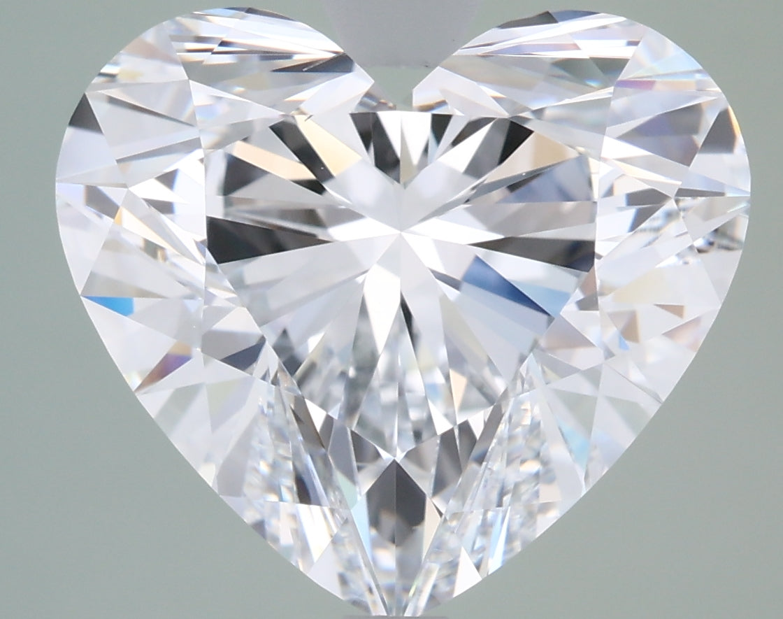 5.34 Carat Heart Shaped, Ideal Cut, D Color, VS2 Clarity, IGI Certified Lab Grown Diamond