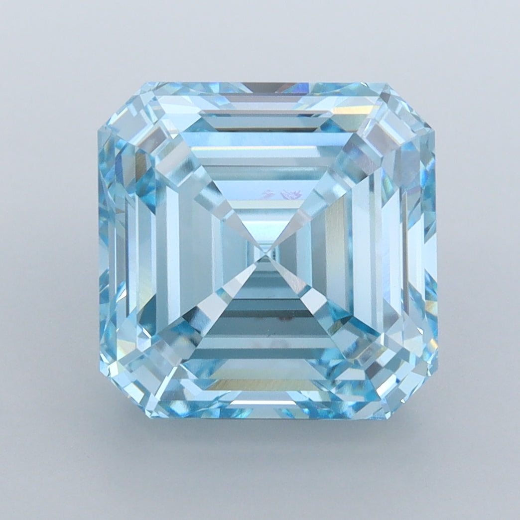 5.03 Carat Asscher Shaped, Ideal Cut, VVS2 Clarity, IGI Certified Lab Grown Diamond