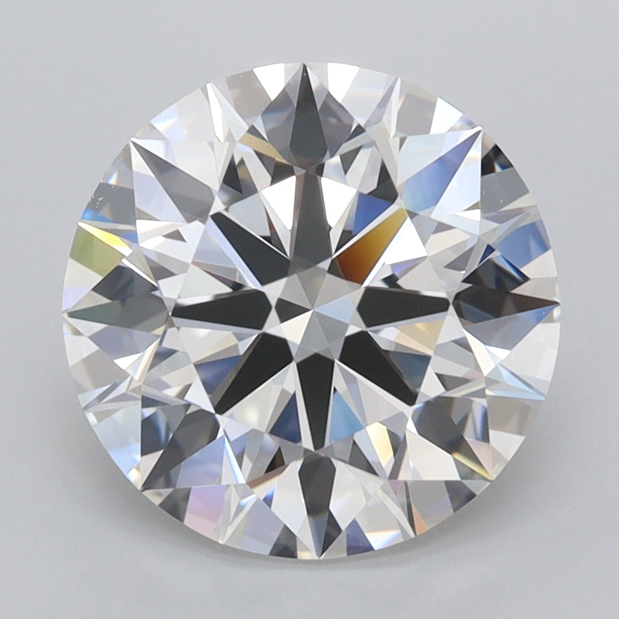 3.19 Carat Round Shaped, Ideal Cut, E Color, FL Clarity, IGI Certified Lab Grown Diamond