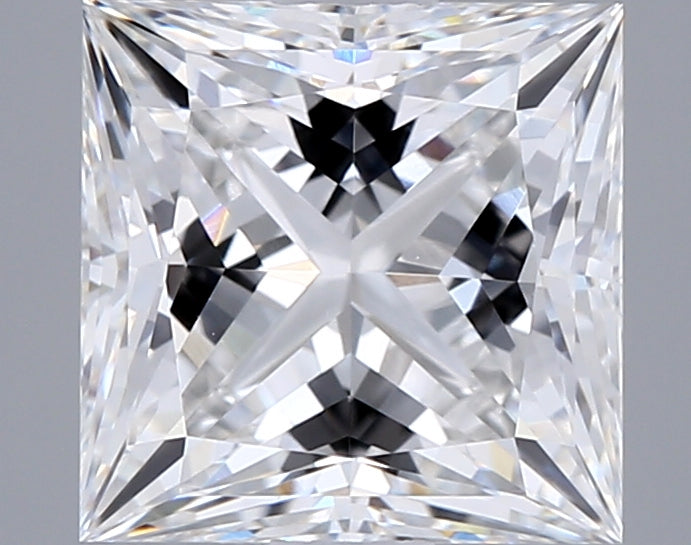 1.72 Carat Princess Shaped, Ideal Cut, E Color, VVS2 Clarity, IGI Certified Lab Grown Diamond