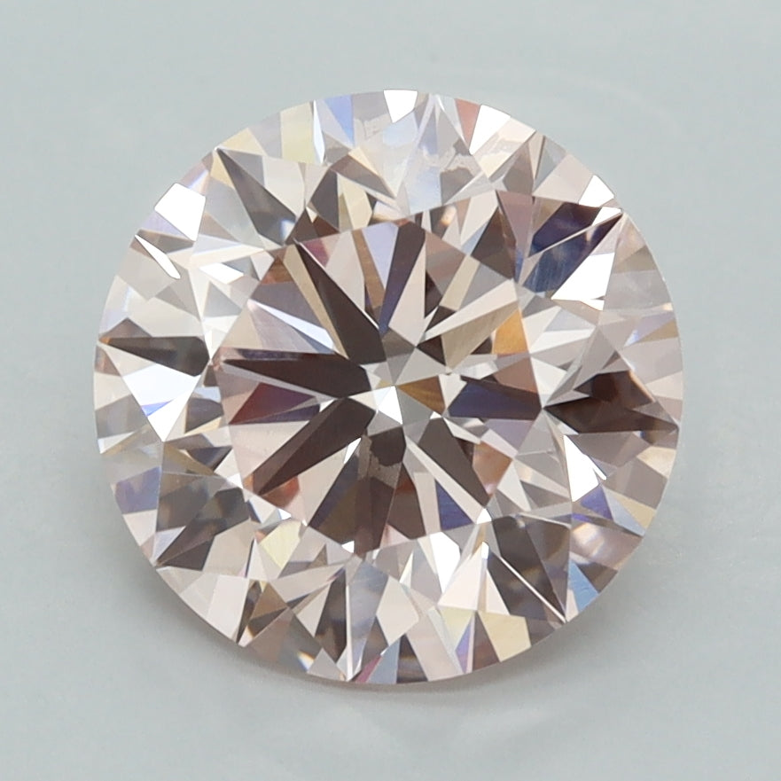 3.00 Carat Round Shaped, Excellent Cut, VVS2 Clarity, IGI Certified Lab Grown Diamond