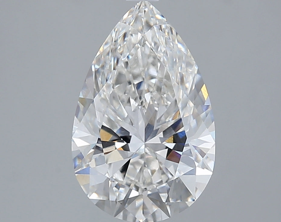 3.04 Carat Pear Shaped, Ideal Cut, F Color, VVS1 Clarity, IGI Certified Lab Grown Diamond