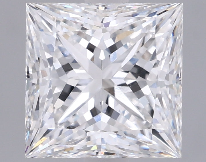 2.05 Carat Princess Shaped, Ideal Cut, E Color, VVS2 Clarity, IGI Certified Lab Grown Diamond