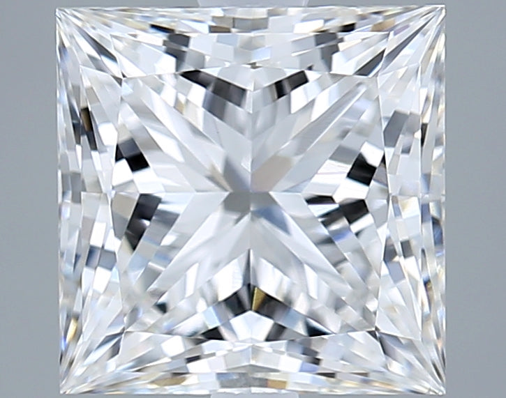 3.02 Carat Princess Shaped, Ideal Cut, F Color, VS1 Clarity, IGI Certified Lab Grown Diamond