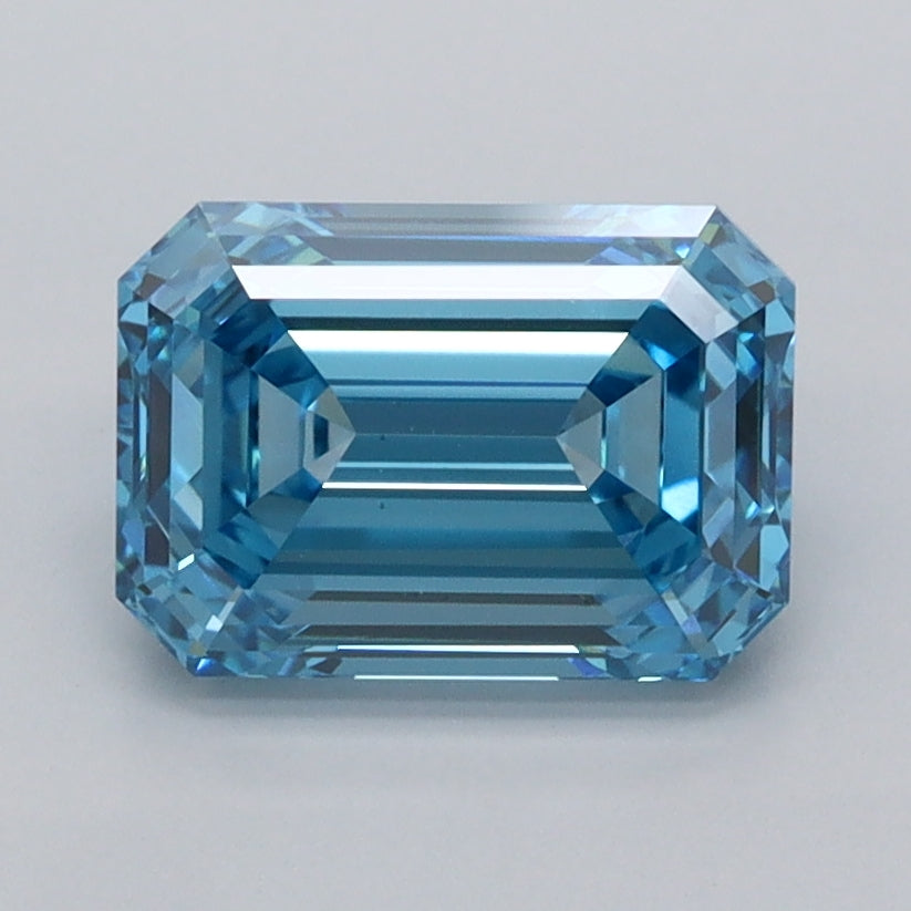 2.07 Carat Emerald Shaped, Ideal Cut, VVS2 Clarity, IGI Certified Lab Grown Diamond
