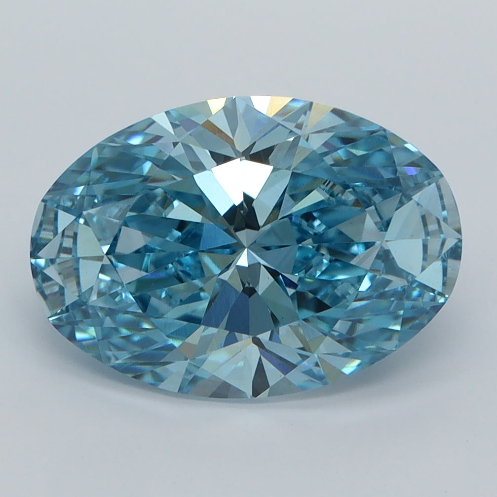 3.36 Carat Oval Shaped, Ideal Cut, VVS2 Clarity, IGI Certified Lab Grown Diamond