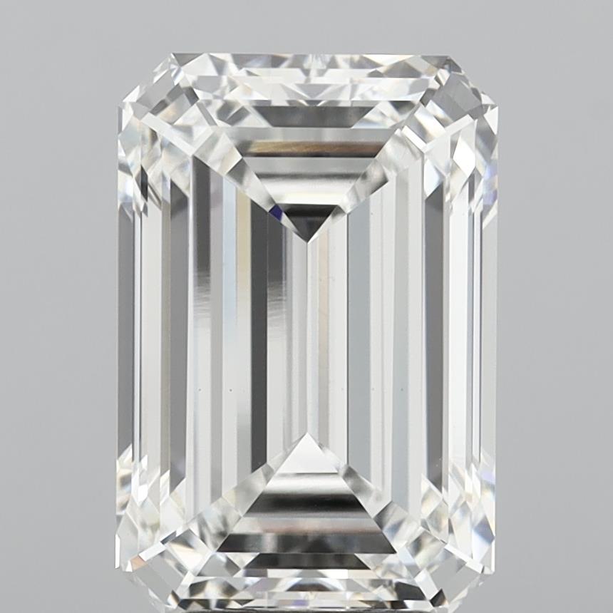 6.22 Carat Emerald Shaped, Ideal Cut, F Color, VS1 Clarity, IGI Certified Lab Grown Diamond