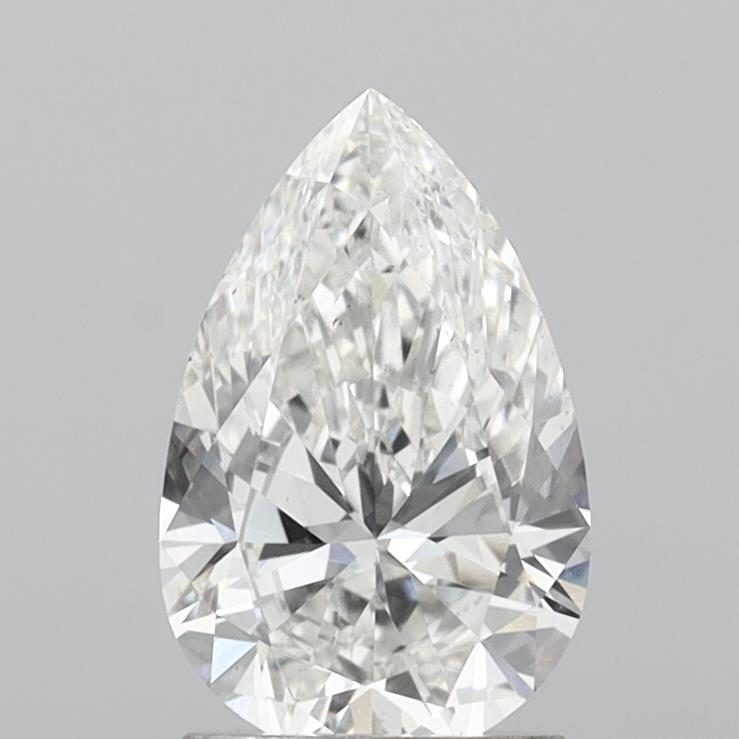 1.77 Carat Pear Shaped, Ideal Cut, F Color, VS2 Clarity, IGI Certified Lab Grown Diamond