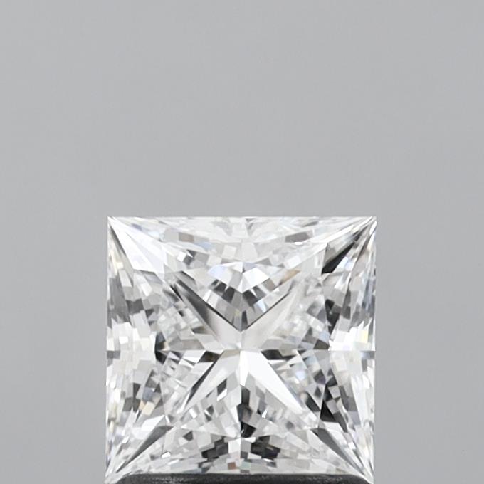 1.29 Carat Princess Shaped, Ideal Cut, D Color, VVS1 Clarity, IGI Certified Lab Grown Diamond
