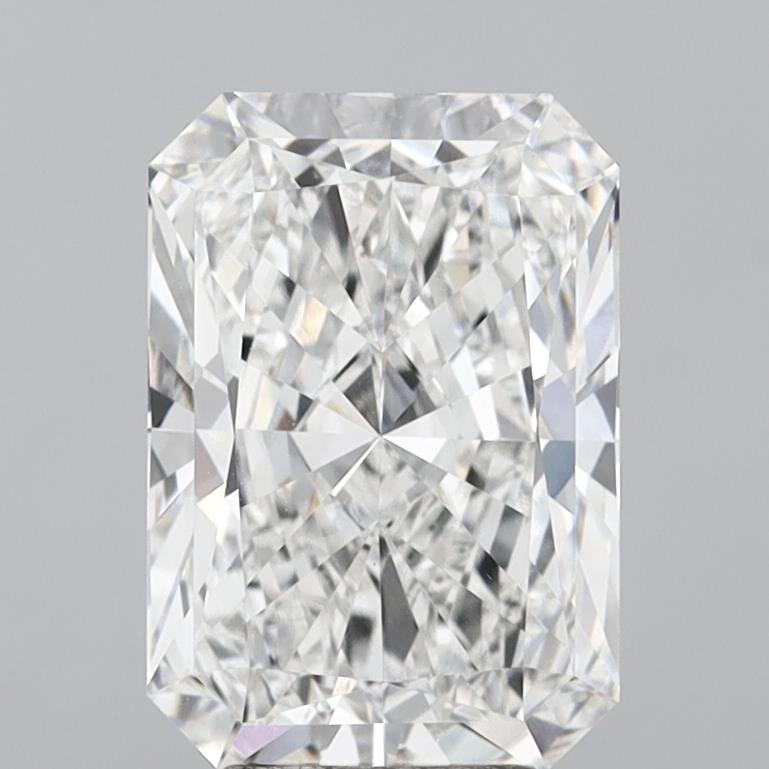 6.02 Carat Radiant Shaped, Ideal Cut, F Color, VVS2 Clarity, IGI Certified Lab Grown Diamond