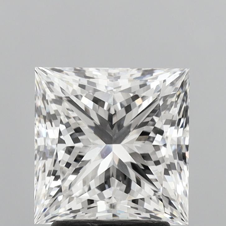 3.10 Carat Princess Shaped, Excellent Cut, E Color, VVS2 Clarity, IGI Certified Lab Grown Diamond