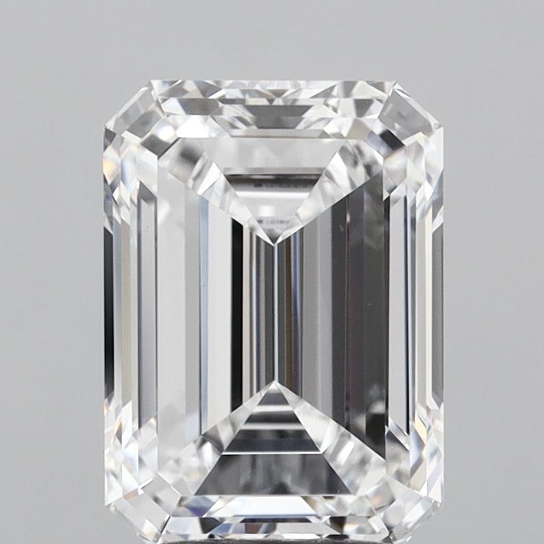 3.06 Carat Emerald Shaped, D Color, VS1 Clarity, IGI Certified Lab Grown Diamond