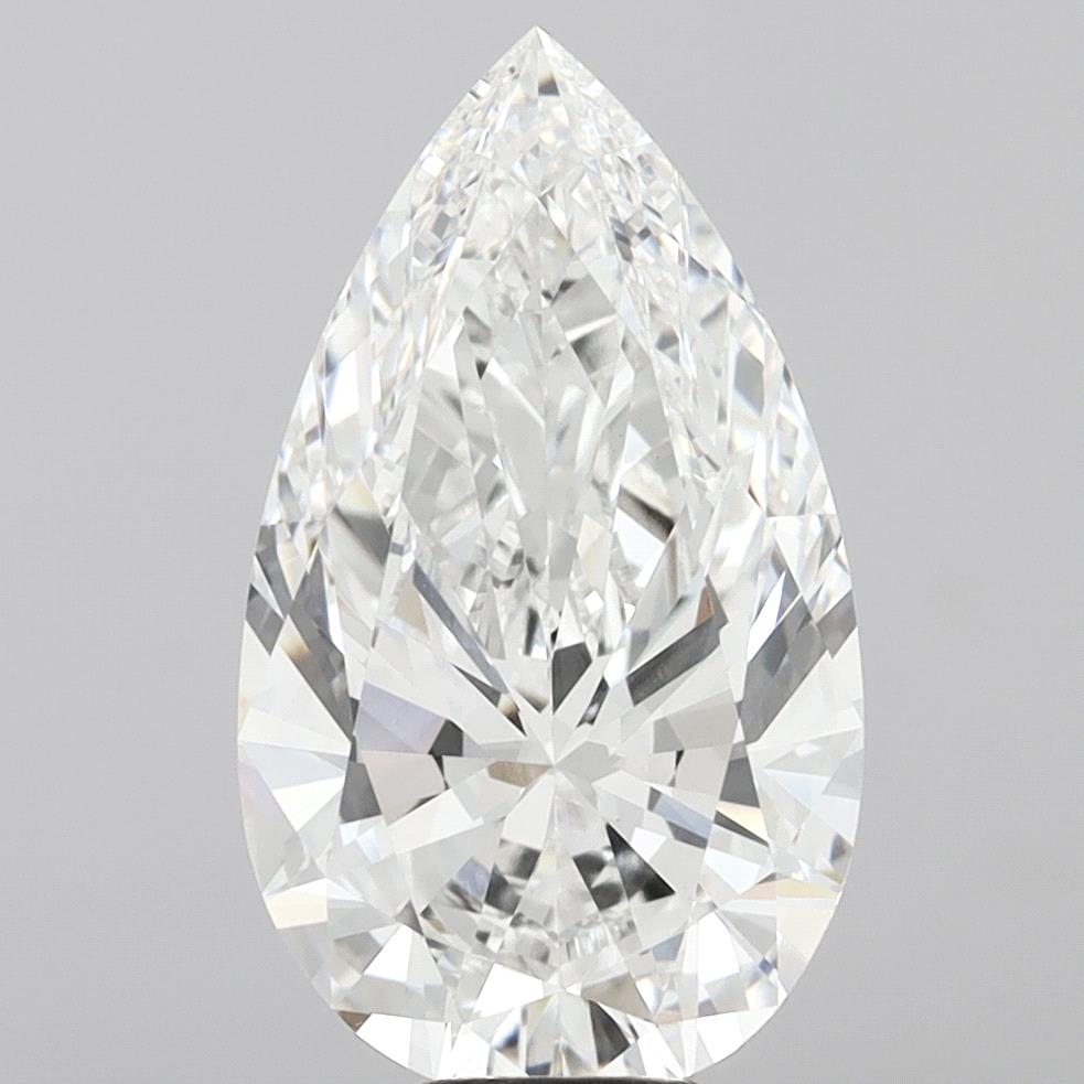 10.08 Carat Pear Shaped, Ideal Cut, E Color, VVS2 Clarity, IGI Certified Lab Grown Diamond