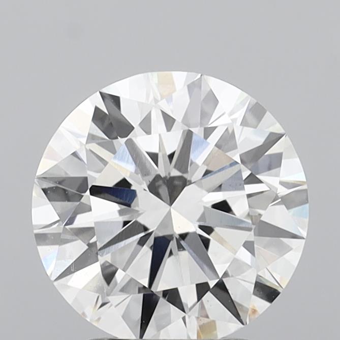 2.51 Carat Round Shaped, Excellent Cut, F Color, VS1 Clarity, IGI Certified Lab Grown Diamond