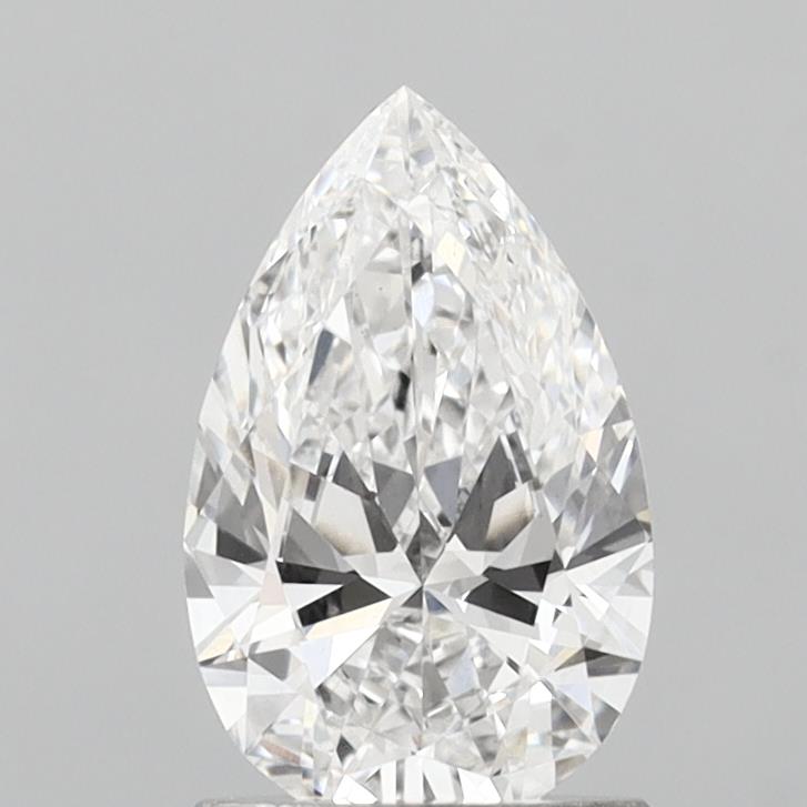 1.28 Carat Pear Shaped, Excellent Cut, D Color, VS1 Clarity, IGI Certified Lab Grown Diamond