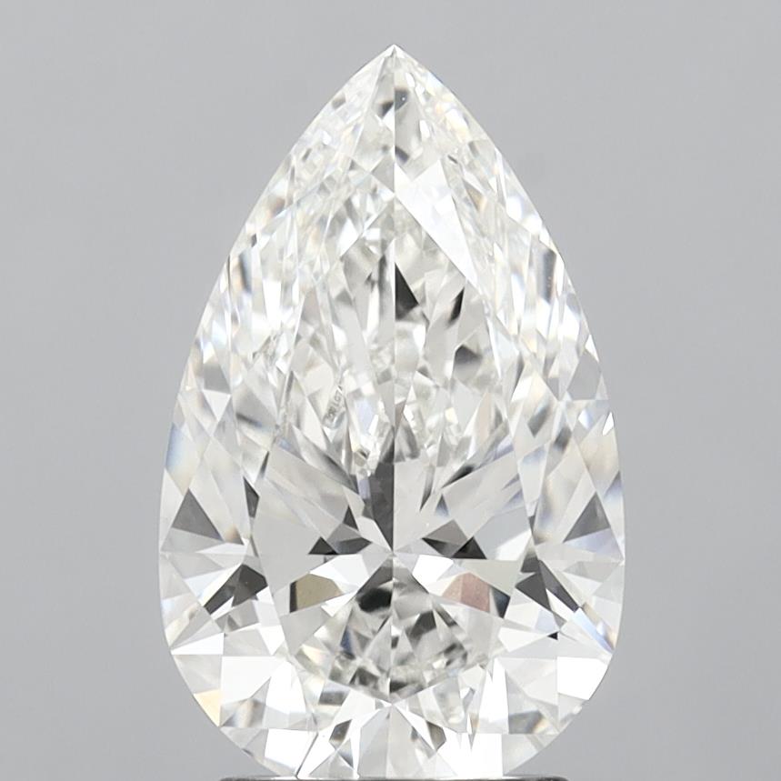 2.85 Carat Pear Shaped, Ideal Cut, G Color, VVS2 Clarity, IGI Certified Lab Grown Diamond