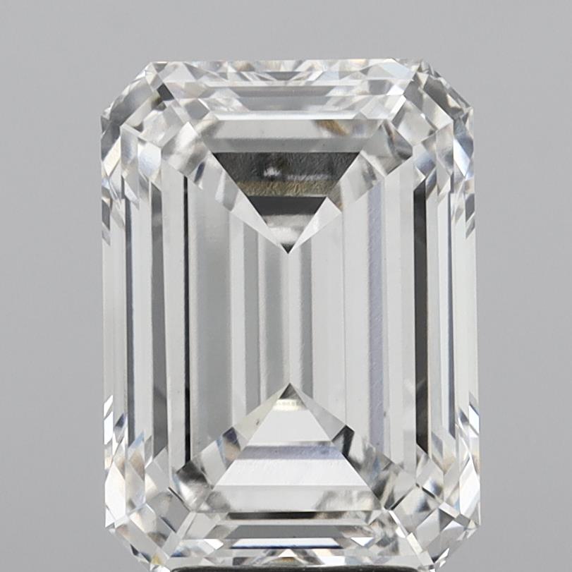 5.37 Carat Emerald Shaped, Ideal Cut, G Color, VVS2 Clarity, IGI Certified Lab Grown Diamond