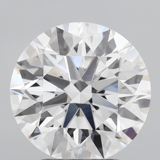 3.04 Carat Round Shaped, Ideal Cut, E Color, VVS2 Clarity, IGI Certified Lab Grown Diamond