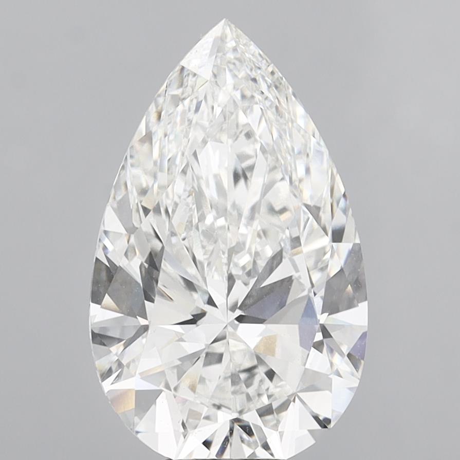 8.54 Carat Pear Shaped, Ideal Cut, F Color, VVS2 Clarity, IGI Certified Lab Grown Diamond