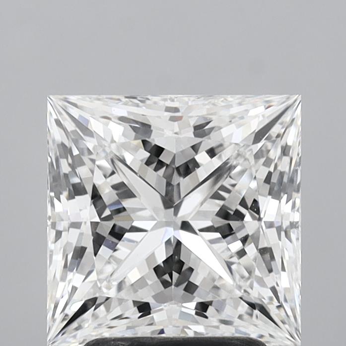 2.88 Carat Princess Shaped, Ideal Cut, E Color, VVS2 Clarity, IGI Certified Lab Grown Diamond
