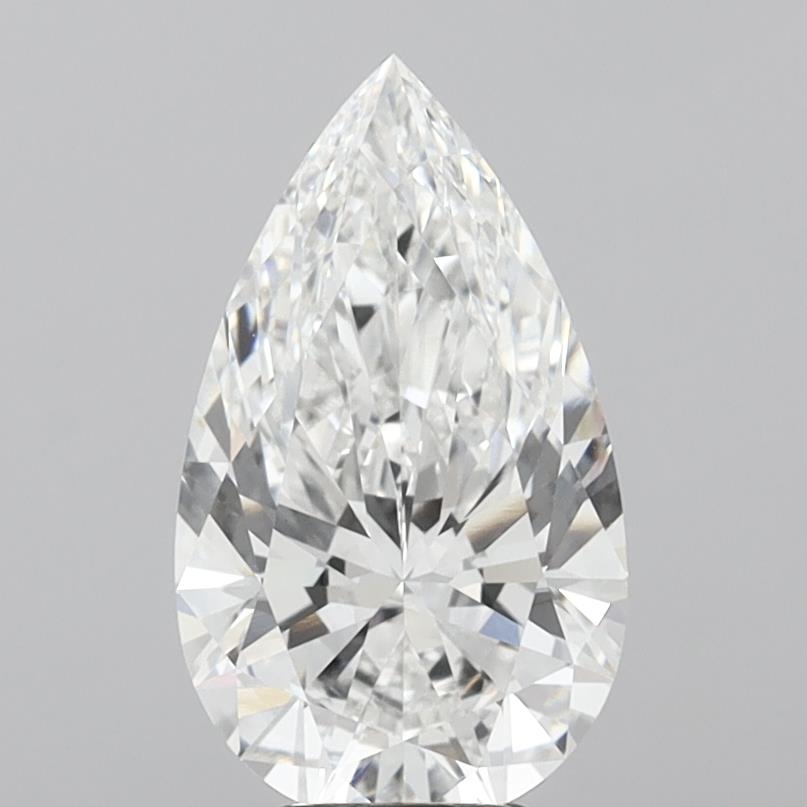 5.04 Carat Pear Shaped, Ideal Cut, E Color, VVS2 Clarity, IGI Certified Lab Grown Diamond