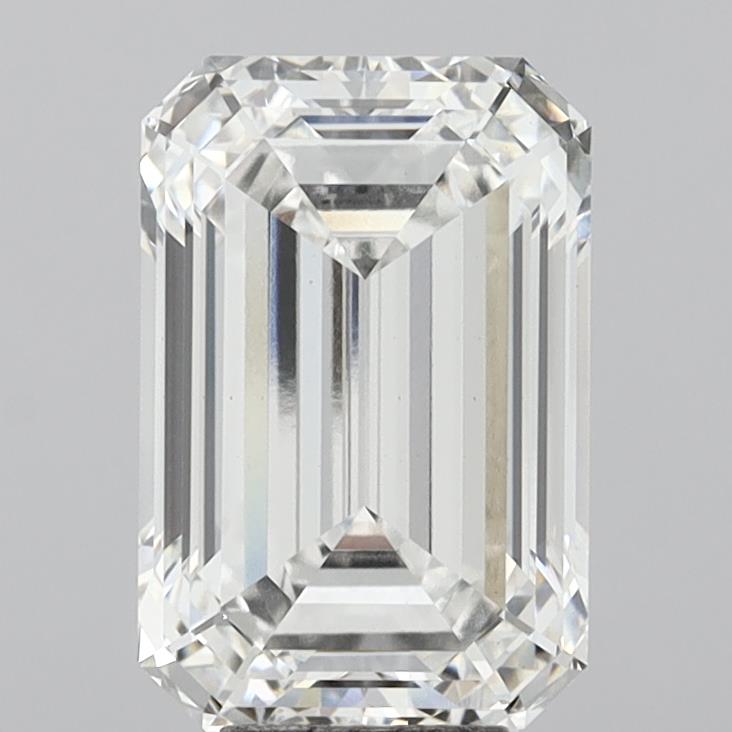 8.10 Carat Emerald Shaped, Ideal Cut, E Color, VS1 Clarity, IGI Certified Lab Grown Diamond