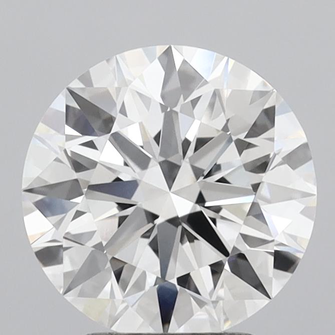 3.04 Carat Round Shaped, Ideal Cut, E Color, VVS2 Clarity, IGI Certified Lab Grown Diamond