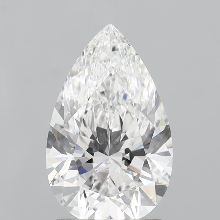 2.06 Carat Pear Shaped, Ideal Cut, E Color, VVS1 Clarity, IGI Certified Lab Grown Diamond