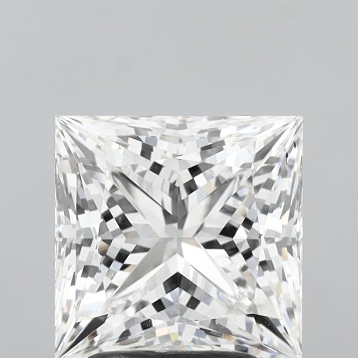 3.04 Carat Princess Shaped, Ideal Cut, E Color, VVS2 Clarity, IGI Certified Lab Grown Diamond