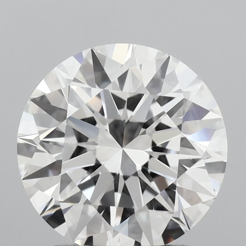 1.57 Carat Round Shaped, Ideal Cut, D Color, VVS2 Clarity, IGI Certified Lab Grown Diamond