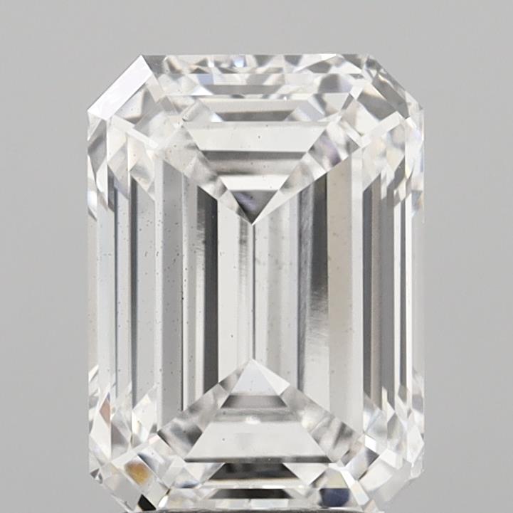 3.06 Carat Emerald Shaped, Ideal Cut, E Color, VS2 Clarity, IGI Certified Lab Grown Diamond