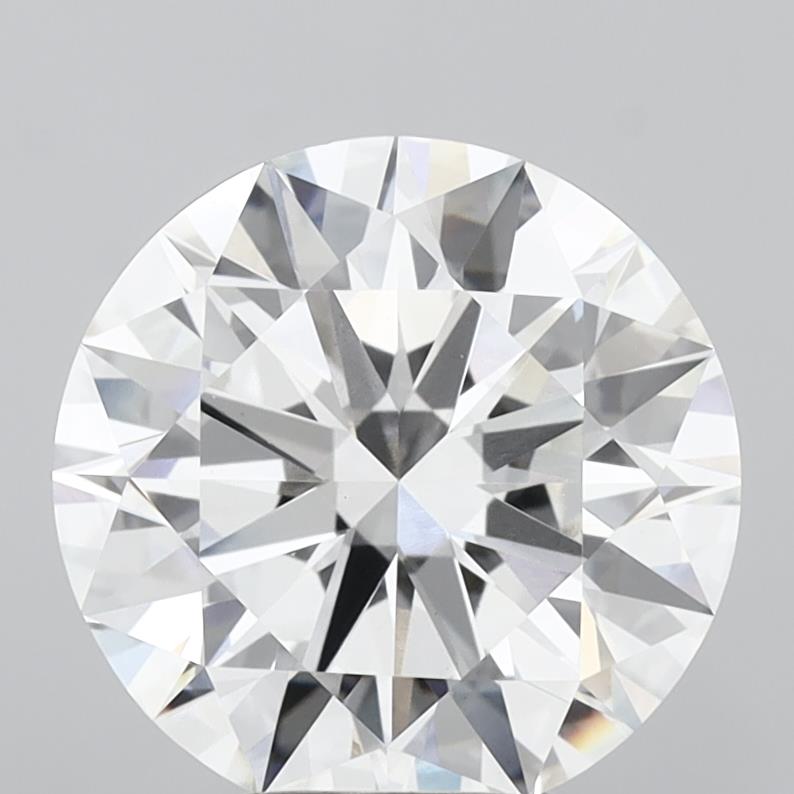 5.07 Carat Round Shaped, Ideal Cut, F Color, VVS2 Clarity, IGI Certified Lab Grown Diamond