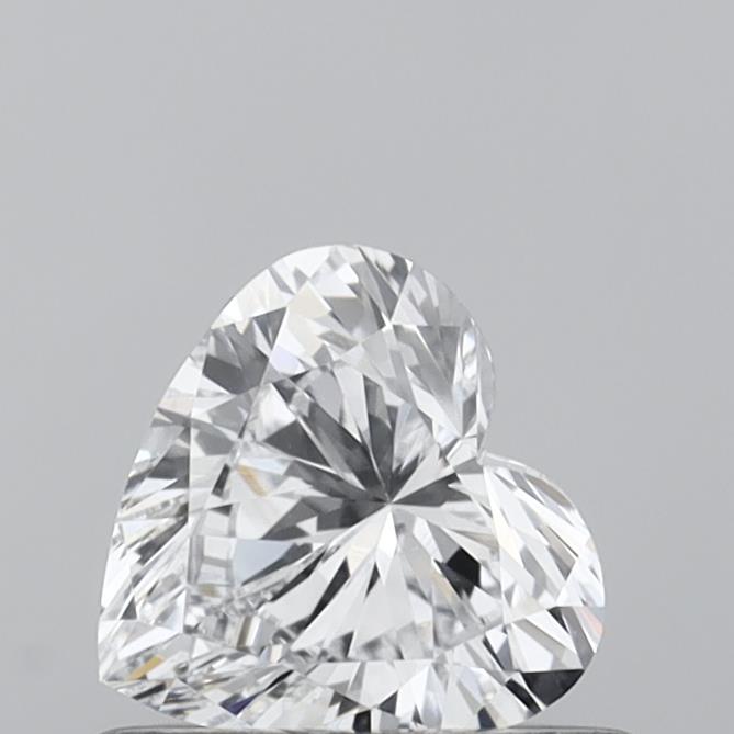 0.53 Carat Heart Shaped, Very Good Cut, D Color, VVS2 Clarity, IGI Certified Lab Grown Diamond