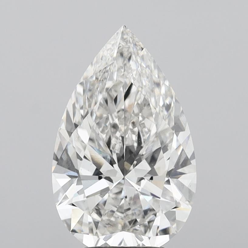 4.06 Carat Pear Shaped, Ideal Cut, G Color, VS1 Clarity, IGI Certified Lab Grown Diamond