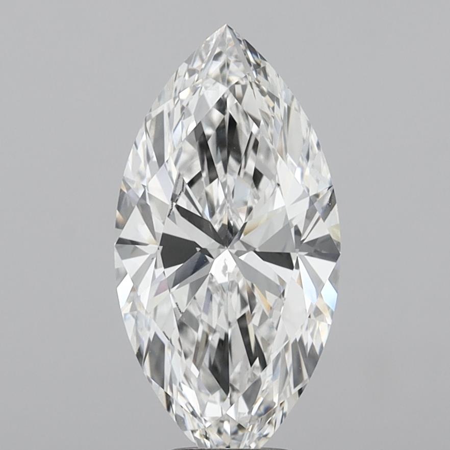 5.06 Carat Marquise Shaped, Ideal Cut, E Color, VVS2 Clarity, IGI Certified Lab Grown Diamond