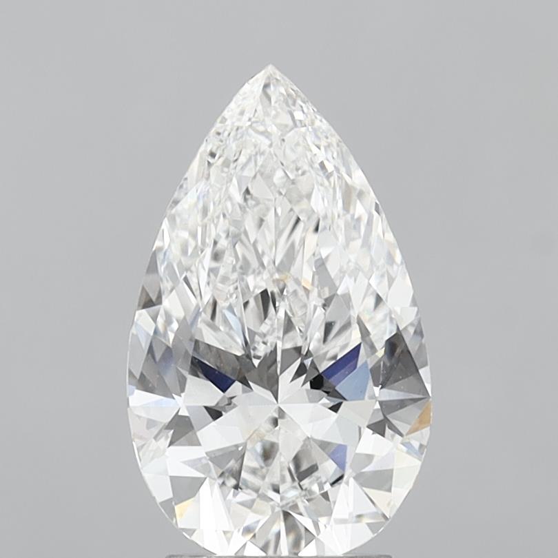 2.99 Carat Pear Shaped, Ideal Cut, E Color, VVS2 Clarity, IGI Certified Lab Grown Diamond