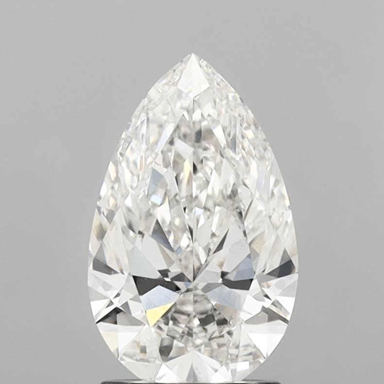 1.89 Carat Pear Shaped, Ideal Cut, G Color, VS2 Clarity, IGI Certified Lab Grown Diamond