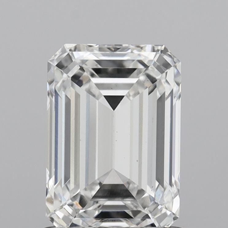 1.52 Carat Emerald Shaped, Ideal Cut, F Color, VS2 Clarity, IGI Certified Lab Grown Diamond