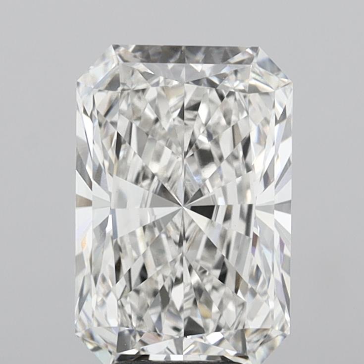 5.09 Carat Radiant Shaped, Ideal Cut, F Color, VVS2 Clarity, IGI Certified Lab Grown Diamond