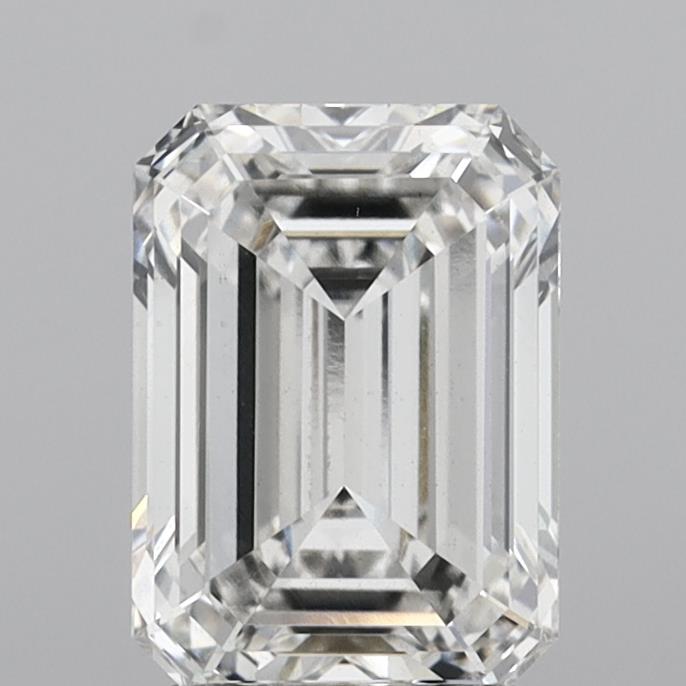 2.83 Carat Emerald Shaped, Ideal Cut, G Color, VS1 Clarity, IGI Certified Lab Grown Diamond
