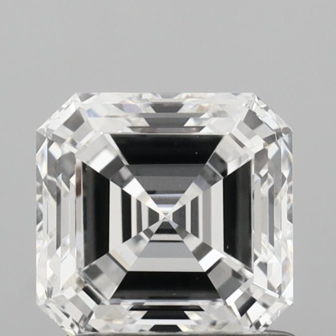 1.54 Carat Asscher Shaped, Excellent Cut, E Color, VVS2 Clarity, IGI Certified Lab Grown Diamond