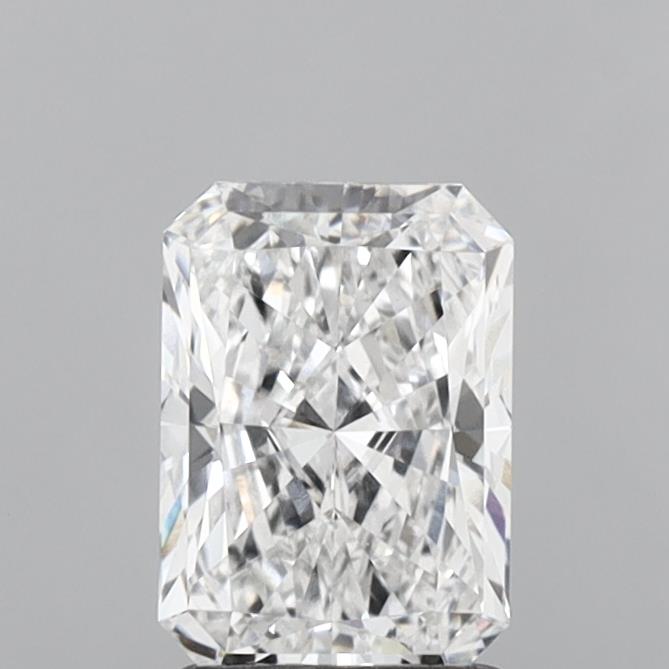 1.54 Carat Radiant Shaped, Ideal Cut, E Color, VVS2 Clarity, IGI Certified Lab Grown Diamond