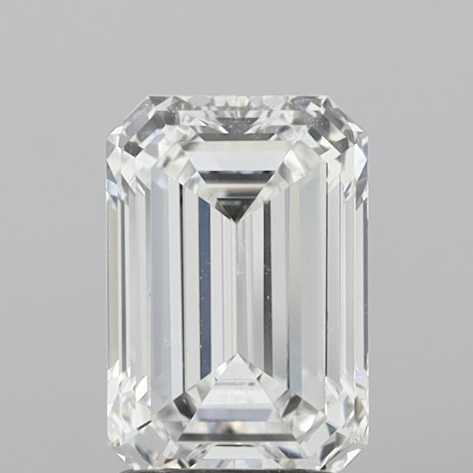 2.10 Carat Emerald Shaped, Ideal Cut, E Color, VVS1 Clarity, IGI Certified Lab Grown Diamond