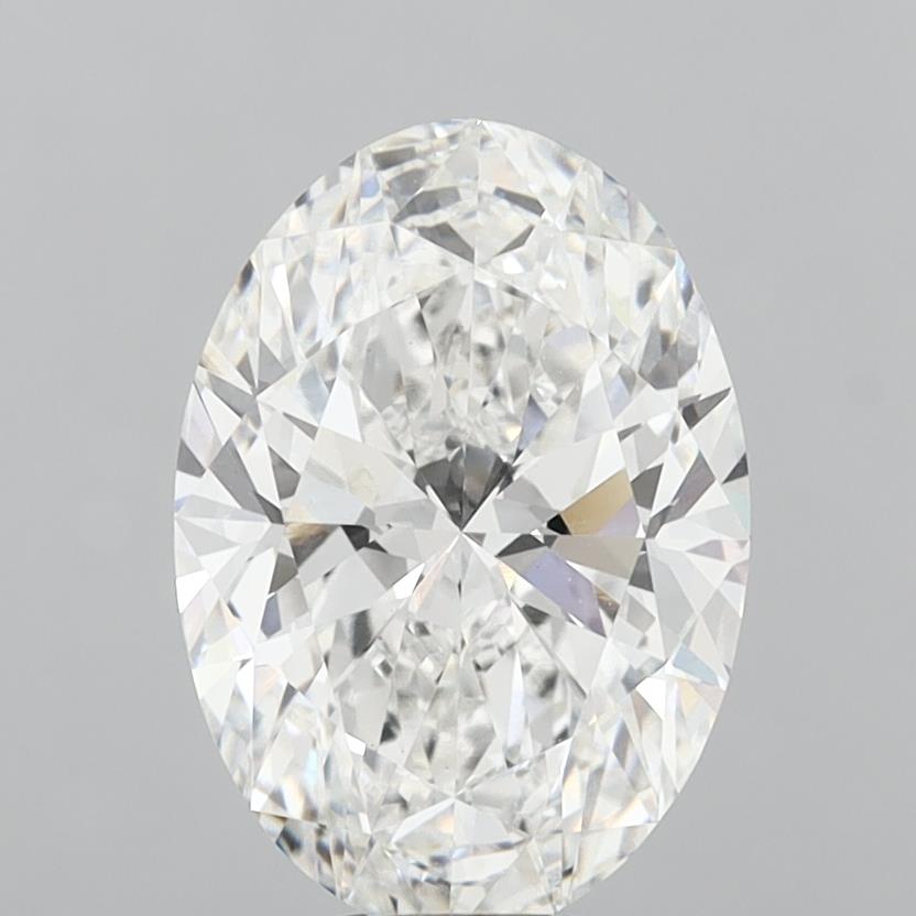 7.08 Carat Oval Shaped, Ideal Cut, F Color, VVS2 Clarity, IGI Certified Lab Grown Diamond